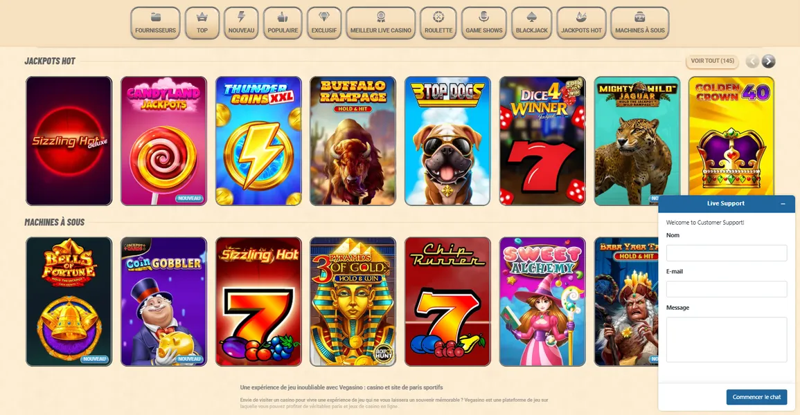 Service client et support technique de Vegasino: assistance et disponibilité Service client et support technique de Vegasino
